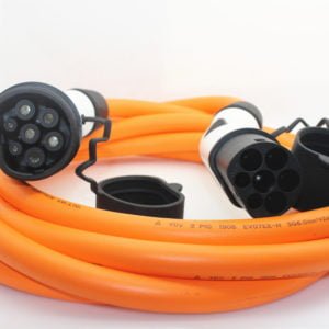 Type 2 to Type 2 High Visibility EV Cable Orange