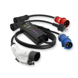 32A Portable EVSE with Dual Grid Adapters